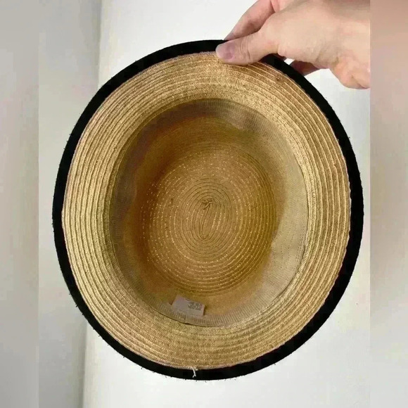 Urban Outfitters Tan Paper Straw Hat Cosplay Tea Party 20s Flapper Bridal Party - Picture 8 of 9